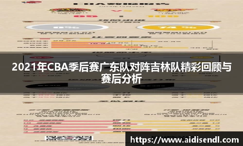 2021年CBA季后赛广东队对阵吉林队精彩回顾与赛后分析
